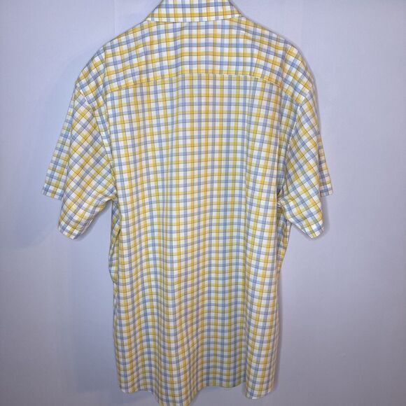 ORVIS Mens XL Multicolor Plaid‎ Short Sleeve Button Down Shirt Preppy Coastal - Picture 7 of 7